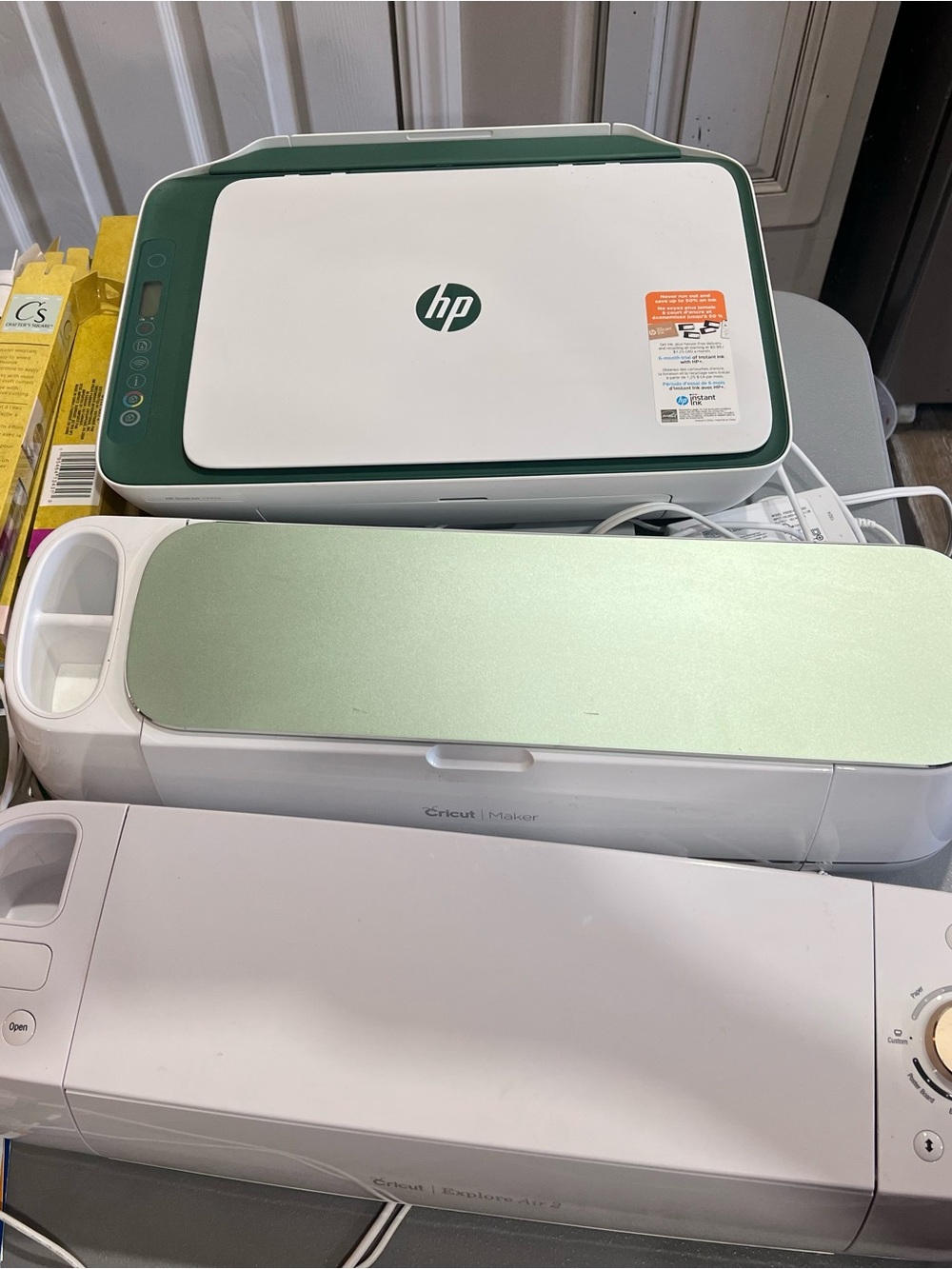 HP Compact All-in-One Printer with Green Trim